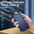 thumbnail image 3 of REQO Rugged Shockproof Cell Phone Case with HD Screen Protector for Google Pixel 8a, Blue, 3 of 6