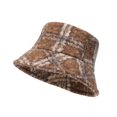 thumbnail image 1 of CSChome Fisherman Hat Unisex Winter Fisherman Hat - Color Matching Thick Soft Plush Flat Top, 1 of 7