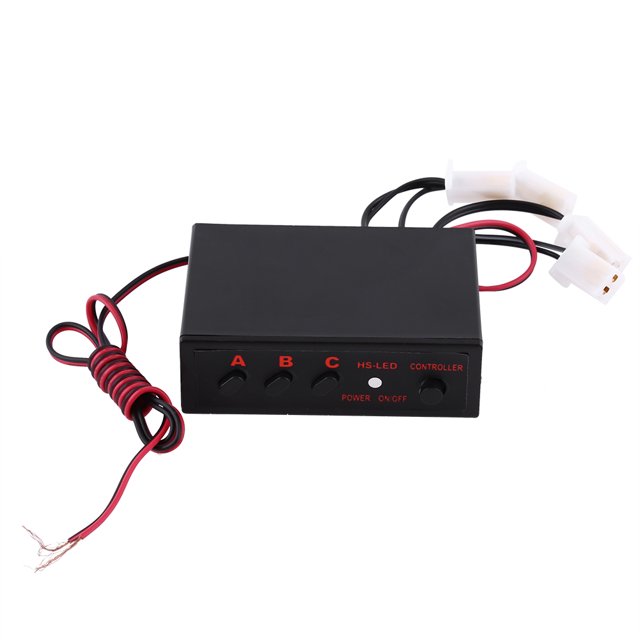 Stroboscopique d'Urgence 12V 4x3LED Lumière d'Avertissement d'Urgence Lampe de Balise Automatique 3 Modes Rouge Bleu