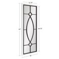 thumbnail image 2 of Kate and Laurel Bakersfield Farmhouse Windowpane Rectangle Wall Mirror, 16 x 42, White, Framed Decorative Rectangular Mirror with Natural Iron Overlay and Tall Frame, 2 of 8