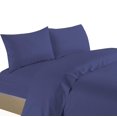 thumbnail image 1 of Life Style 1200 Thread Count 100% Egyptain Cotton 4-Piece Deep Pocket Stripe Sheet Set (Full, Navy), 1 of 1
