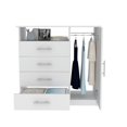 thumbnail image 4 of Tuhome Modern Engineered Wood White Peru Four Drawer Dresser, 4 of 15