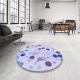 thumbnail image 4 of Ahgly Company Tapis d'Intérieur Lavable en Machine Carré Transitionnel Bleu Ciel, 7 Pieds Carré, 4 of 7