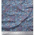thumbnail image 1 of Soimoi Tissu Crêpe polyester Attrape-Rêves & Butterfly Imprimés de Tissu au Mètre 42 Pouces de Large, 1 of 3