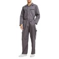 thumbnail image 4 of TOPTIE Men's Twill Action Back Coveralls Zipper Coverall Regular-Navy-S Regular, 4 of 8