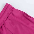 thumbnail image 4 of Yuyuzo Womens Ribbed Knit Pants Wide Leg Casual Loose Drawstring High Waisted Solid Trousers with Pocket, 4 of 6