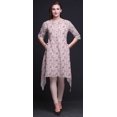 thumbnail image 2 of Bimba Hauts Imprimés Floraux à Feuilles Roses et Delphinium pour Femmes Kurti Asymétrique Robe d'Été pour Filles Très Grand, 2 of 6