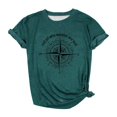 thumbnail image 1 of T-shirt Graphique Décontracté à Manches Courtes pour Femme, Col Rond, Haut Confortable pour le Quotidien pour le Printemps, l'Été et l'Automne, 1 of 2