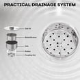 thumbnail image 4 of Stainless Steel Utility Sink, 28 Inch Single Bowl Kitchen Sink with Faucet, Hot and Cold Water Pipe, Storage Shelf, Freestanding Commercial Sink for Garage, Shop, Laundry, Sliver, 4 of 11