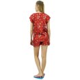 thumbnail image 4 of Bimba Ensemble de Pyjama en Dentelle à Boutons Pêche pour Femmes, Chemise de Nuit en Rayonne et Short, Robe-10, 4 of 11