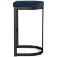 thumbnail image 3 of Amisco Lester Tabouret de Comptoir 26 Po - Polyuréthane Bleu / Métal Noir, 3 of 9