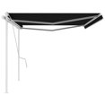 thumbnail image 3 of vidaXL Manual Retractable Awning with Posts 5x3 m Anthracite, 3 of 5