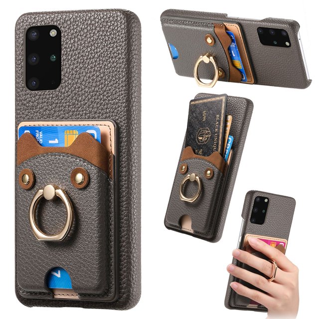 Étui pour FOXDOCK Samsung Galaxy S20 Plus, Cuir, Ours, Porte-Cartes