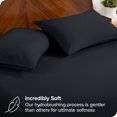 thumbnail image 2 of Bare Home Ultra-Soft Fitted Sheet + Pillowcase Set - Premium 1800 Collection - Deep Pocket - King, Black, 2 of 7