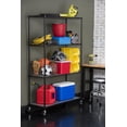 thumbnail image 5 of TRINITY 4-Tier Wire Shelving Rack | 48" X 18" X 72" | Nsf | Includes Wheels And Liners | Black, 5 of 5