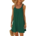 thumbnail image 1 of zanvin Robes pour Femmes, Robe de Plage pour Femmes, Paréo de Bikini, Tenue de Plage Décontractée pour les Vacances, Courte, d'Été, à Col Licou, 1 of 5