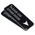 thumbnail image 1 of Unique Bargains Please Use Other Door Right Arrow Sign 6'x2' Self Adhesive Sticker Wall Plates Black 2 Pack, 1 of 6