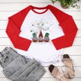 thumbnail image 4 of RKSTN Chandail pour Femmes de Noël à Col Rond, Chandail Imprimé du Père Noël, Manches Longues, Blouse Régulière à Empiècements, 4 of 5