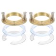 thumbnail image 1 of Unique Bargains 2Sets Female Thread Hex Lock Nut 1-1/4inch (31mm) Brass Single Hole Faucet Lock Nuts with C-Type Gasket (Oval), 1 of 6