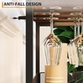 thumbnail image 3 of Ourlova 3-Tier Wine Bar Cabinet with LED Detachable Wine Rack and Storage Space Buffet Cabinet with Glass Holder and Mesh Door for Kitchen Living Room and Bar, 3 of 7