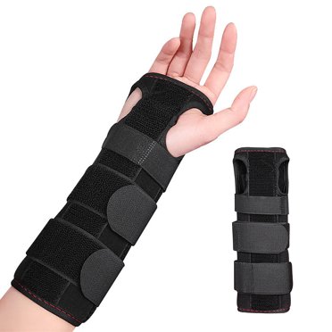 Wrist Support Brace for Men Women Adjustable Hand Support with 2 Metal Splint Stabilizer And 3 Straps for Left And Right Hand Arthritis Tendonitis Sprain Injuries Wrist Pain