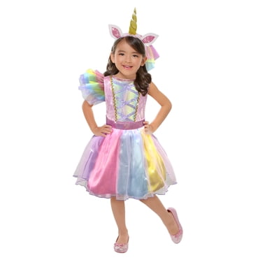 Rainbow Unicorn Costume, Halloween Costume for Children, Toddler Size 3-4T.