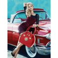 thumbnail image 2 of Purse Handbag for Women Patent Leather Satchel Top Handle Bag Red, 2 of 6