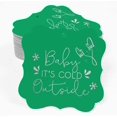 thumbnail image 2 of Inkdotpot Étiquettes Suspendues en Papier en Forme de Support en Feuille d'Argent Véritable Bébé Il Fait Froid Dehors Étiquettes pour Cadeaux de Shower de Bébé Lot de 100, 2 of 6
