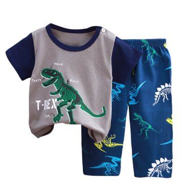 WEAIXIMIUNG Pyjamas de Noël pour la Famille 2024 Vêtements d'Intérieur d'Été pour Enfants Garçons Filles T-Shirt à Manches Courtes Imprimé Dessin Animé Pantalon Long Ensembles de Pyjamas Vêtements pour Enfants