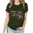 thumbnail image 1 of EGNMCR Chemise de Pâques pour Femmes Imprimé de Pâques Manches Courtes Col Rond T-Shirt, 1 of 3