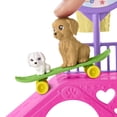 thumbnail image 3 of Barbie Chelsea Doll & Skate Park Playset with 2 Puppies, Ramp & 15+ Accessories, Brunette Small Doll, 3 of 6