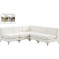 thumbnail image 2 of Meridian Furniture Alina Sectionnel Modulaire en Velours Crème, 2 of 12