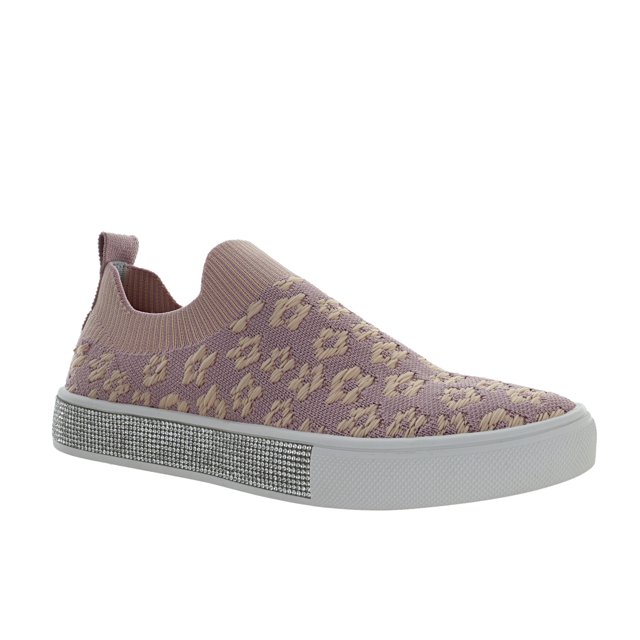 Bernie Mev Chaussures Plates en Tricot Soyeux pour Femmes avec Strass