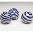 thumbnail image 1 of AA Importing 59876 Boules en Porcelaine Bleues et Blanches - Ensemble de 3, 1 of 3