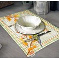 thumbnail image 3 of Vargottam Napperons - Napperon pour Table à Manger, Ensemble de 4 - Serviette en Coton Imprimée et Réversible - Napperons d'Intérieur pour Table de Maison et de Cuisine - Aquarelle Automne Oiseau (Jaune et Vert), 3 of 5
