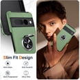 thumbnail image 2 of KOMI for Google Pixel 7 Pro Case, Slim Fit Case for Pixel 7 Pro with Ring Holder Kickstand,[Military Grade Drop Tested] Dual Layer Shockproof Protective Phone Case for Pixel 7 Pro 6.7", Alpine Green, 2 of 5