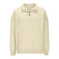 thumbnail image 4 of Women's Quarter-Zip Sweatshirt 2025 - Lightweight Pullover | Button Detail with Pockets, 4 of 6