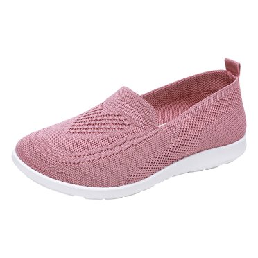 Bmisegm Chaussures Décontractées pour Femmes, Confortables, à Enfiler, Respirantes, Semelle Souple, Légères, en Toile, Chaussures Décontractées pour Femmes, Rose 40