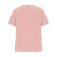 thumbnail image 5 of Pisexur T-Shirts d'Été en Coton et Lin pour Femmes Tops 2024 Mode Graphique Pissenlit Ample Décontracté Blouse d'Été Col Rond Manches Courtes Tops, 5 of 5