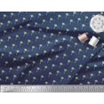 thumbnail image 2 of Soimoi Blue Poly Georgette Fabric Palm Leaves Decor Fabric Printed BTY 42 Inch Wide, 2 of 3