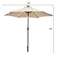 thumbnail image 2 of Gymax 9 ft Patio Table Market Umbrella Yard Outdoor w/ Solar LED Lights Beige, 2 of 8