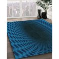 thumbnail image 3 of Ahgly Tapis d'Intérieur Lavable en Machine Carré Bleu Mer Profonde, 6 Pieds Carré, 3 of 7