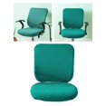 thumbnail image 4 of Baohd Computer Chair Cover Swivel Chair Cover Rotating for Chair Dark Green Backrest + Cushion Cover 1Set, 4 of 6