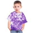 thumbnail image 4 of Offres pour Bébés! EQWLJWE T-Shirt Teinture sur Nœuds pour Filles, 3-14 Ans, T-Shirt Graphique Teinture sur Nœuds pour Enfants, Col Rond Coloré, Manches Courtes, Blouses d'Été Décontractées, T-Shirt Mignon, 4 of 5