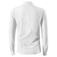 thumbnail image 4 of AherBiu Men's Shirts Long Sleeve Stand Collar Front Drawstring Slim Fitted Tshirt Tops Fall Lightweight Shirts Tops, 4 of 4