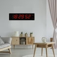 thumbnail image 1 of Haofy LED Digital Wall Clock with Large Number Display Day of The Week Temperature Display, Hourly Chime and Memory Function, Suitable for Living Room, Bedroom, Office, 1 of 7