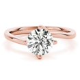 thumbnail image 1 of 2.00 Ct Solitaire Round Natural Moissanite Diamond Engagement Rings for Women Fine 14K Rose Gold, 1 of 1