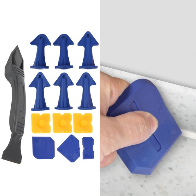 13pcs Durable Calfeutrage Outils de Finition, Calfeutrage Outil de Finition, Tuiles Ou Briques Réutilisables DIY Amateurs pour les Tâches de Calfeutrage de Cachetage de Sol