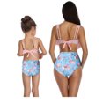 thumbnail image 4 of Mommy and Me Swimsuit Solid Color/Printed Bra Panty 2-Piece Bikini Set, 4 of 4
