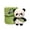 Avec Bamboo, variante sur HILABEE Jouets Panda en Peluche Dessin Animé Cadeaux Créatifs Ornements de Sofa Accompagnent Jouet de Sommeil pour Sans Bambou